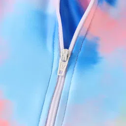 Pine Kids Full Sleeves Frock Style Swimsuit Tie& Dye Print - Multicolor image 4