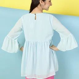 BAESD Floral Embroidered Georgette Top image 5