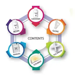 DELGON LATICARE Sparkle Glitter Epoxy Tile Grout Silver Grey 1 Kg, EG-100s-1-202 image 5