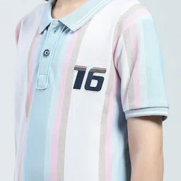 Monte Carlo Boys Striped Polo Collar T-shirt image 2