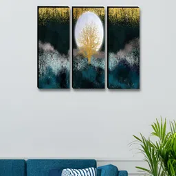 Aura Black & White 3 Pieces Wood Other Wall Art image 2