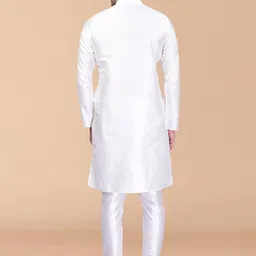 PRINTINDIA Men Regular Pure Silk Kurta with Trousers image 5