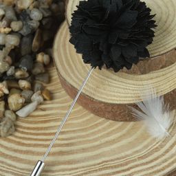 House of Pataudi Black Magic Petal Brooch-picture-26