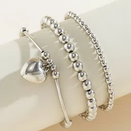 StyleCast x Revolte Women 3 Hand Painted Silver-Plated Charm Bracelet-picture-12