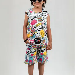 YK Boys Printed Round Neck T-shirt With Shorts-picture-16