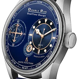 DOUBLERUN Unisex Dial & Bracelet Style Straps Analogue Chronograph Watch H05N18023 image 4