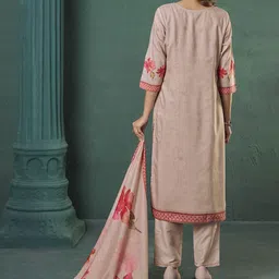 Anouk Women Floral Printed Regular Gotta Patti Kurta with Trousers & With Dupatta image 5