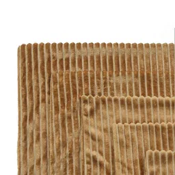 RD TREND Mustard Set of 5 Striped Velvet Square Cushion Covers image 3