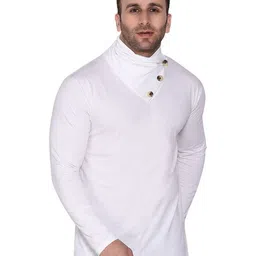 Blisstone Men Solid High Neck Slim Fit Cotton T-shirt-picture-32