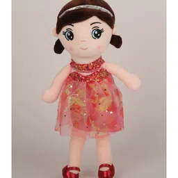 Dukiekooky Super Cute & Adorable Doll with Red Sequin Dress Plush Soft Toys Height - 40 cm-image-43
