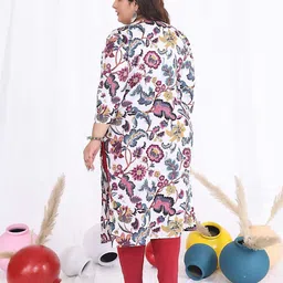 FLAVIA CREATION Women Plus Size Printed Pure Cotton Kurta image 2