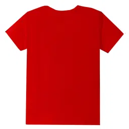KAVEE Pure Cotton Half Sleeves Boy Printed Bio Washed Tee - Red image 3