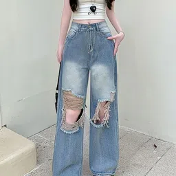 StyleCast x Revolte Women Straight Fit Mid-Rise Light Fade Jeans image 5