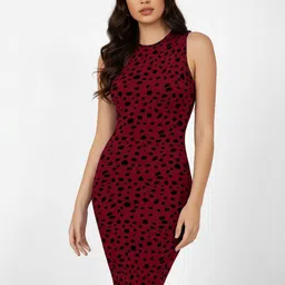 Fashion2wear Animal Print Fringed Bodycon Dress-picture-15