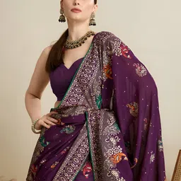 MARUTI ART Ethnic Motifs Printed Saree image 2