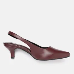 glitchez Pointed Toe Kitten Heel Pumps image 4