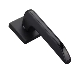 Jainson Locks Ss + Zinc / Alm Flute Rose Door Handle Set Normal 60 mm Cylinder Size Jet Black Finish, 479-image-69