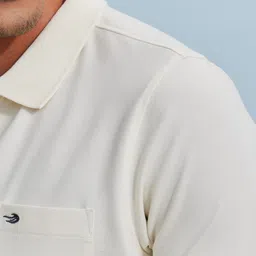 Red Flame Men Polo Collar Pockets T-shirt image 3