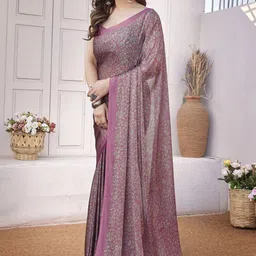 KALINI Floral Poly Chiffon Saree image 2