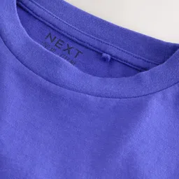 NEXT Girls Drop-Shoulder Sleeves Sequinned Pure Cotton T-shirt image 4