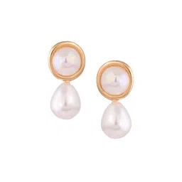Raf the label Gold Plated Pearl Polki Style Earrings-picture-15
