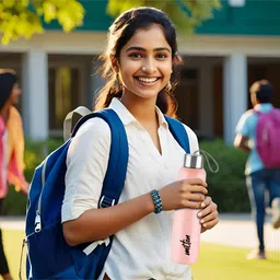 milton Miton Halo Steel Water Bottle - 625 ml, Pink image 2