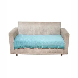 Fashion Throw Turquoise Blue Velvet 1 Piece Sofa Cover-picture-30