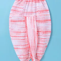 Ridokidz Full Sleeves Bandhani Printed Dhoti Kurta - Peach image 4