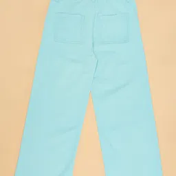 Pantaloons Junior Cotton Woven Solid Jeans - Light Blue image 5