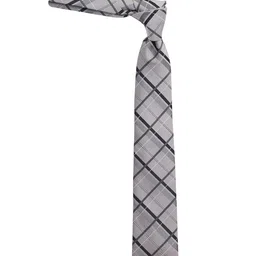 PELUCHE Grey Checked Broad Tie image 3