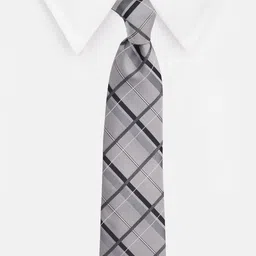 PELUCHE Grey Checked Broad Tie image 5