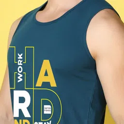 WOOSTRO Men Pack of 2 Typography Printed Round Neck Cotton Slim Fit T-shirts image 3