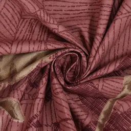 FINE TEX WORLD Purple & Beige 210 TC Single Bedsheet with 1 Pillow Covers image 3