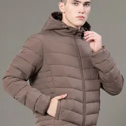 Red Tape Men Solid Hood Padded Jacket image 2