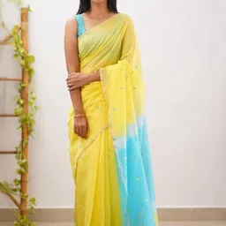 BAFNA MENS WEAR Woven Design Saree With Blouse Piece-image-92