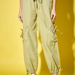 BUY NEW TREND Women Relaxed High-Rise Cargos Trousers-picture-25