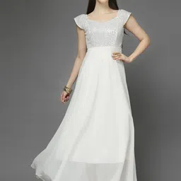 R.Code by The Roadster Life Co. Embellished Georgette Empire Maxi Dress-picture-10