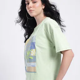 glitchez Graphic Dialogues Print Drop-Shoulder Sleeves Regular Fit T-shirt image 2