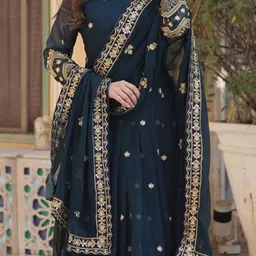 PAYAL CREATION Floral Print Georgette Fit & Flare Short Dress image 5