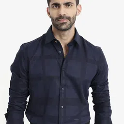 RARE RABBIT Men Comfort Opaque Checked Casual Shirt-picture-39