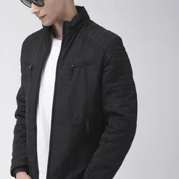 The Indian Garage Co Men Black Solid Padded Jacket-picture-34