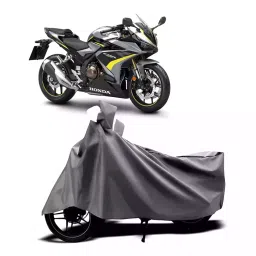 Auto Pearl Two Wheeler Cover with Bag for Honda CBR500R, Silver-picture-34