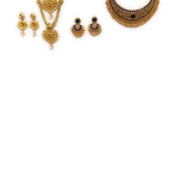 Women Click Set Of 2 Stone Studded & Beaded Jewellery Set image 4