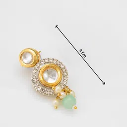 Anouk Gold Plated Kundan Studded & Beaded Jewellery Set image 5