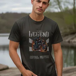 GRACE & JACK Men Biker Graphic Round Neck T-shirt-picture-32