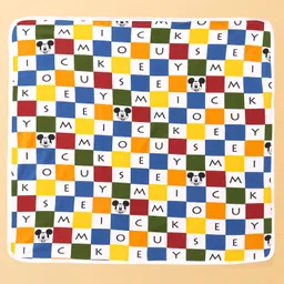 Babyoye Disney Interlock Knit Hooded Towel & Wrappers With Mickey Mouse Graphic Pack of 2 L 83 x B 83 cm - Red & White image 3