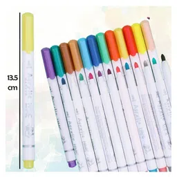 YAMAMA 36 Shades Acrylic Marker Pen Set, Water-Based Non-Toxic Ink, Waterproof, Smudge Proof Colorful Sketch Pens, Multipurpose Marker Pens for Art Works,(Pack of 36, Multicolor) image 3