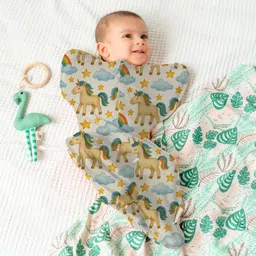 Cocoon Care Bamboo Arms Up Swaddle Pod For Babies 1-3M Yellow image 3