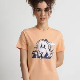 Reebok Women Graphic Printed Short Sleeves Cotton Casual T-shirt-picture-17