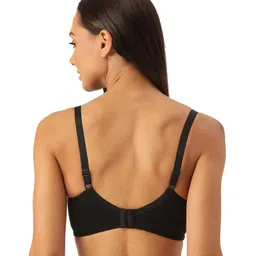 Inner Sense Pack Of 2 Organic Antimicrobail Low Impact Lounge Bra With Removable Pads - Black image 5